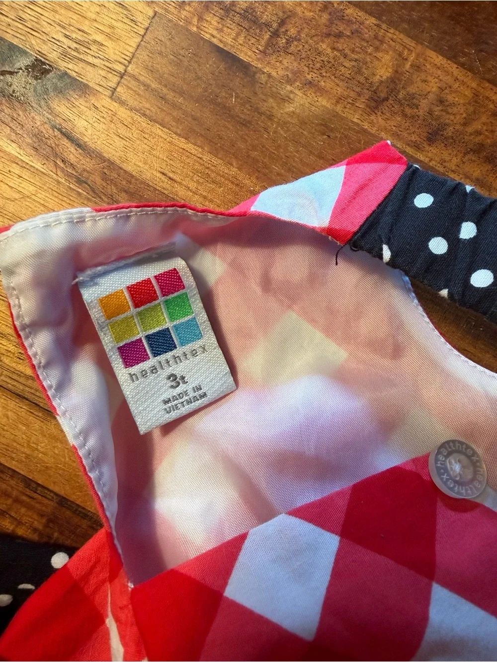 Healthtex Red & White Checkered Sun Dress With Lady Bug Appliqué. Sz 3